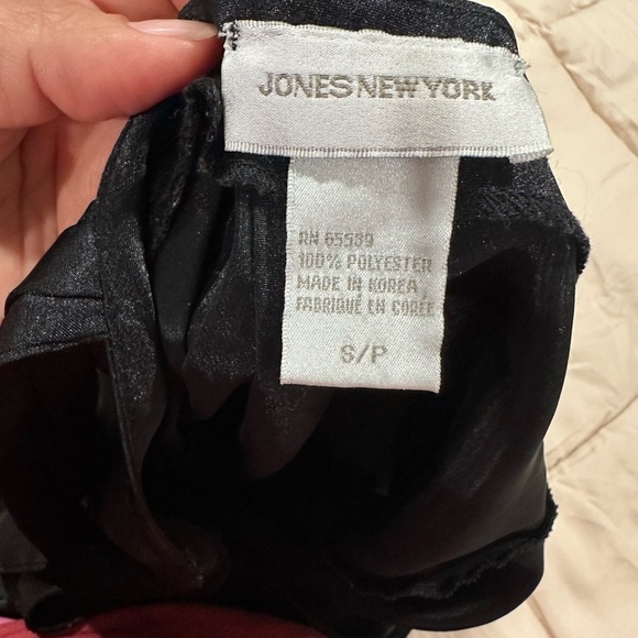 Winlar black slip dress, midi, wide straps, flowing, fairy, satin, SP - Picture 7 of 7